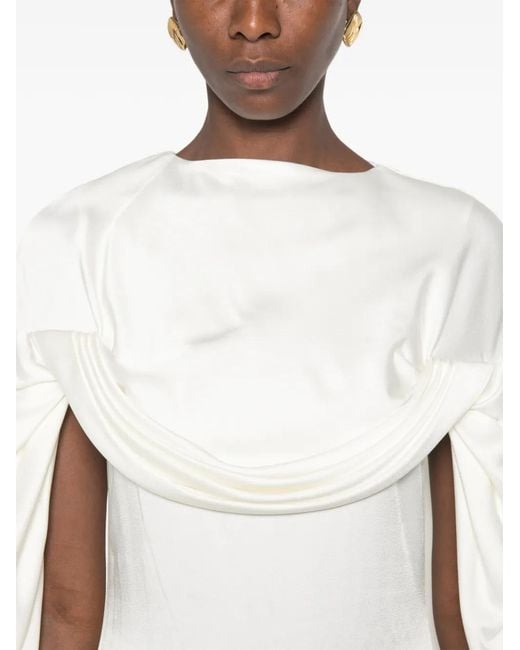 Stella McCartney White Robe Courte Drapée
