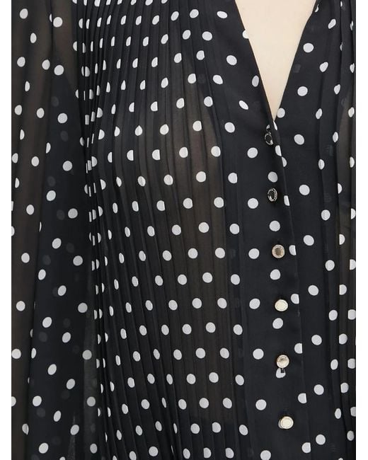 Morgan Black Polka-Dot Blouse