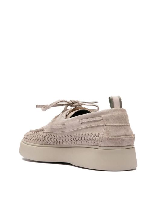 Officine Creative Multicolor Woven Leather Loafers