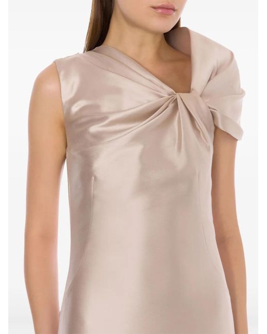 Alberta Ferretti Natural Fitted Evening Gown