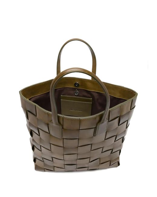 Dragon Diffusion Green Medium Pino Woven Tote Bag