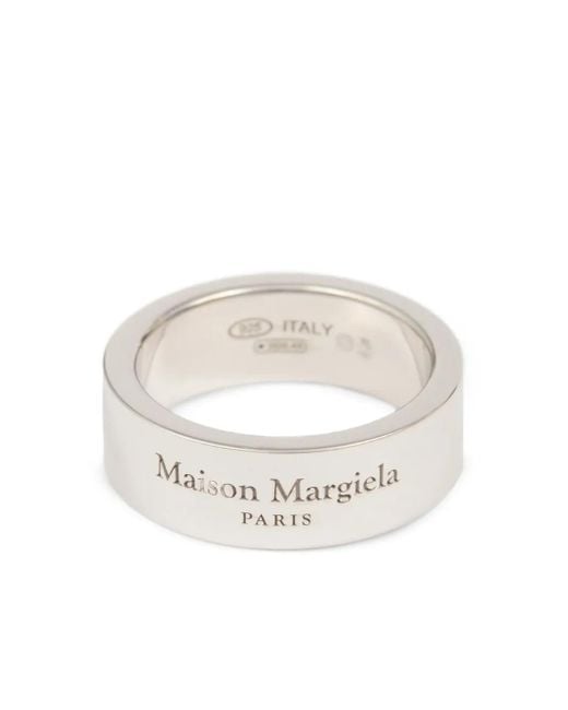 Maison Margiela Women's White Logo-Reference Ring