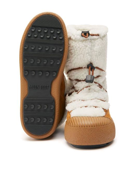 Après-ski LTrack Polar en peau lainée Moon Boot en coloris Brown