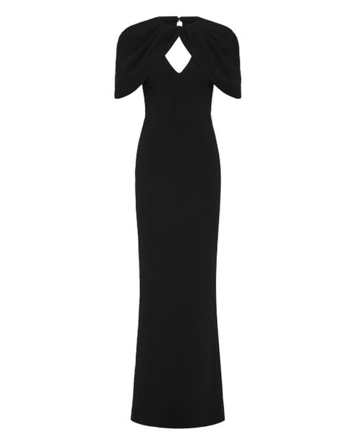Rebecca Vallance Black Cameron Maxikleid Mit Cape-Ausschnitt