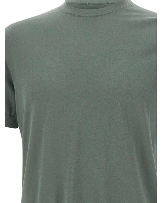 Diktat Green Short-Sleeve Crew-Neck Sweater for men