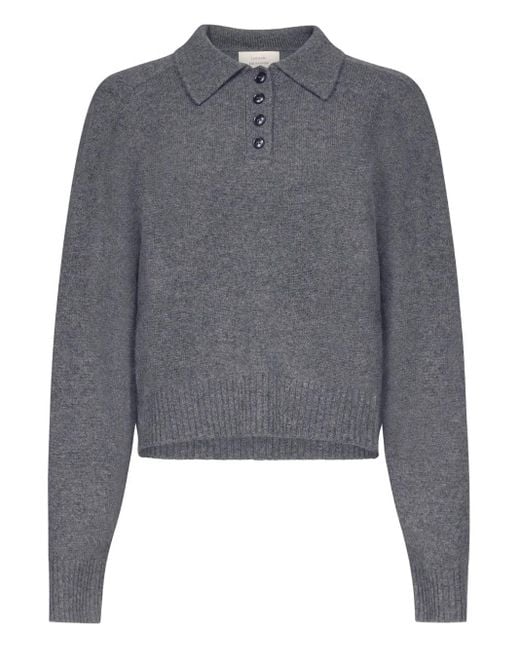 Pull Côtelé Homere Lds À Col Polo Loulou de Saison en coloris Gray