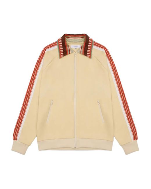 Sasquatchfabrix Natural Striped-Panel Jacket for men
