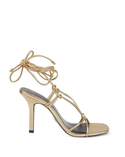 Patrizia Pepe Metallic Strappy Sandals