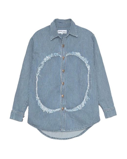 Edward Cuming Blue Circle Shirt Jacket for men