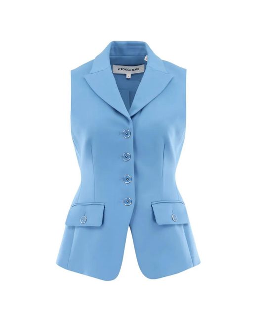 Veronica Beard Blue Benny Waistcoat