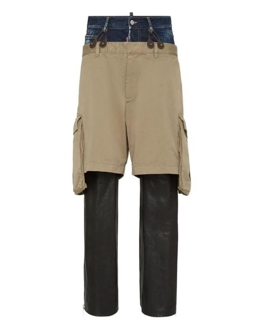 DSquared² Natural Triple Combo Easy Zoot Trousers for men