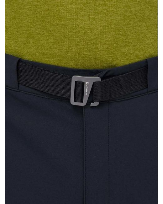MONTANÉ Black Tenacity Logo-Print Belted Shorts for men