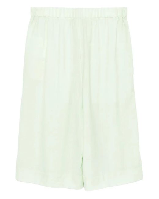 Enfold White Wool Shorts
