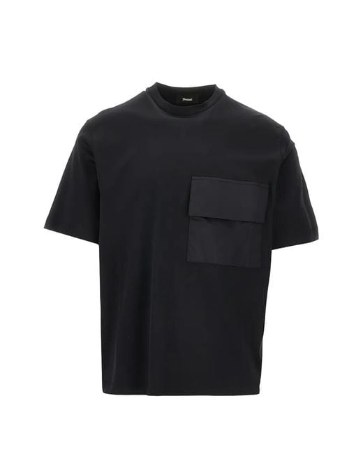 Herno Black Flap-Pocket T-Shirt for men
