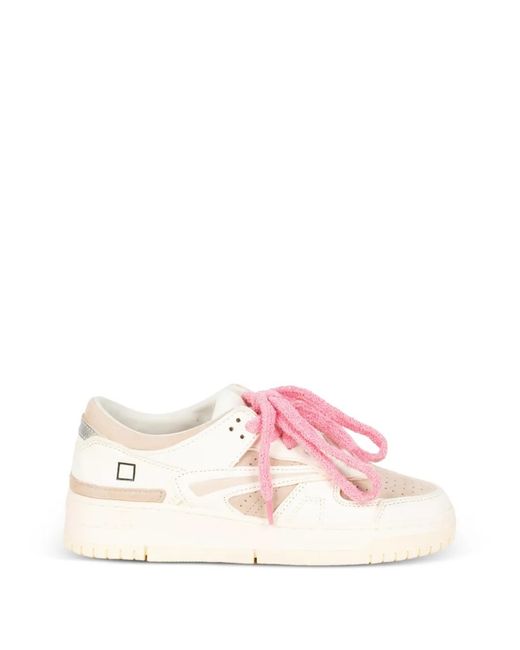 Date Pink Perforated Panel Sneakers