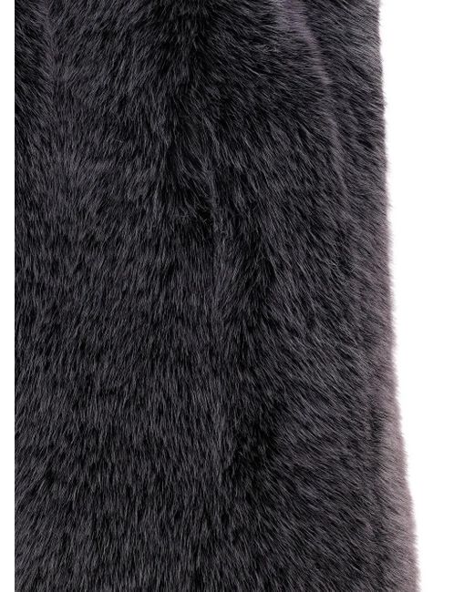 S.W.O.R.D Black Hooded Fur-Effect Jacket