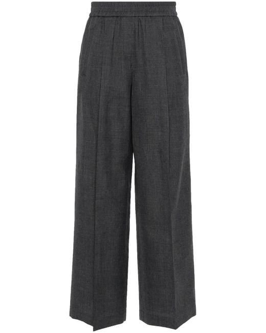 Brunello Cucinelli Gray Wide Leg Pants
