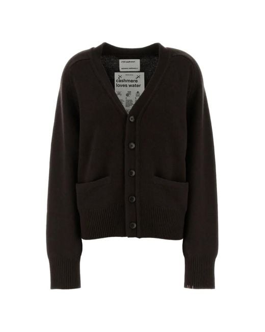 Extreme Cashmere Black Front-Pocket Cardigan