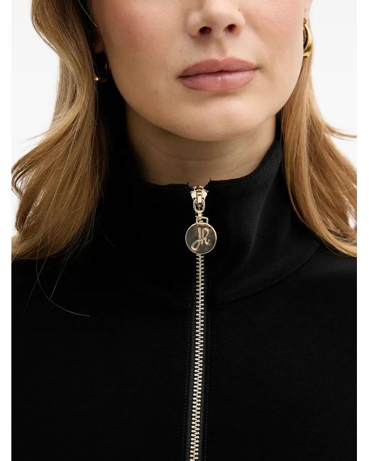 Joseph Ribkoff Black Zip High-Neck Jumpsuit