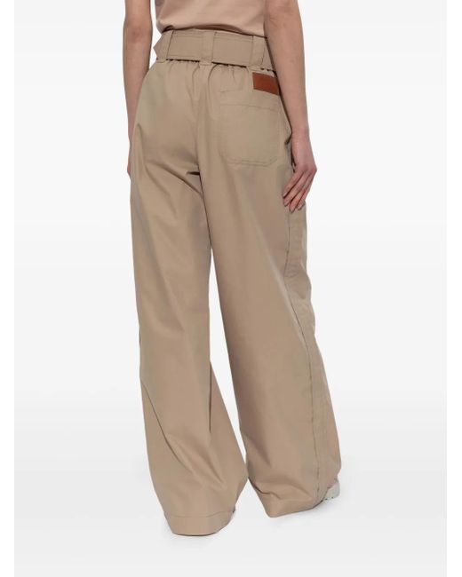 Moncler Natural Buttoned Palazzo Pants
