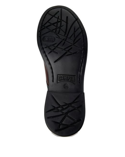 Camper Dean Twins Tweekleurige Leren Oxford Veterschoenen in het Brown