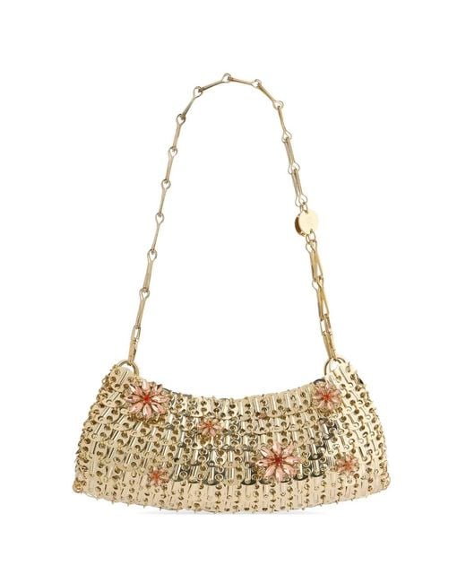 Rabanne Metallic 1969 Strass-Flower Shoulder Bag