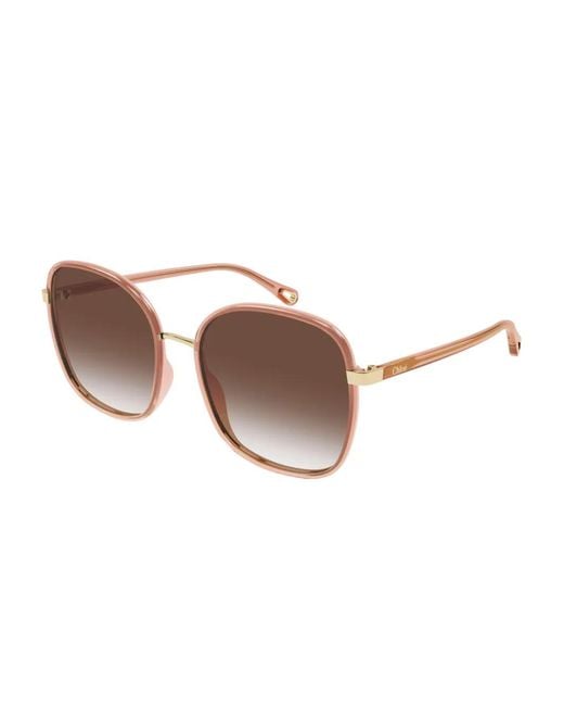Chloé Brown Ch0031S Round Frame Sunglasses