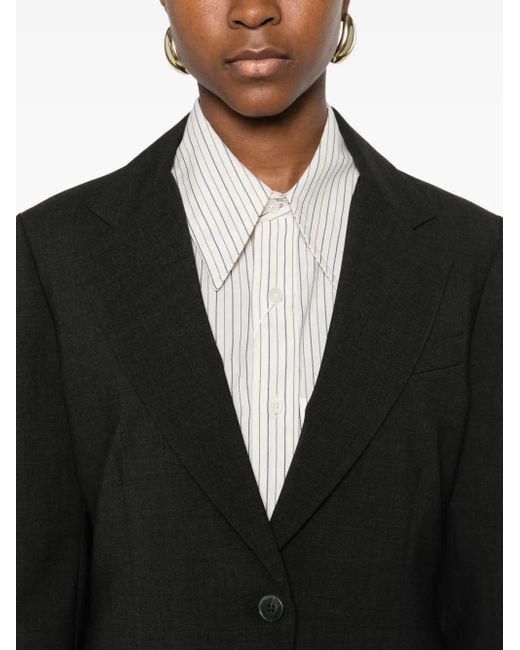 P.A.R.O.S.H. Black Single-Breasted Blazer