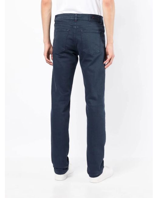 Kiton Blue Slim-Cut Chino Trousers for men