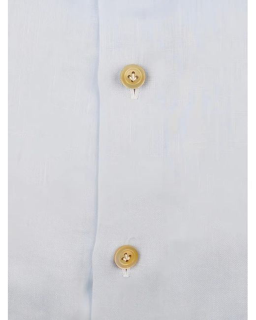 Kiton White Button-Down Shirt for men