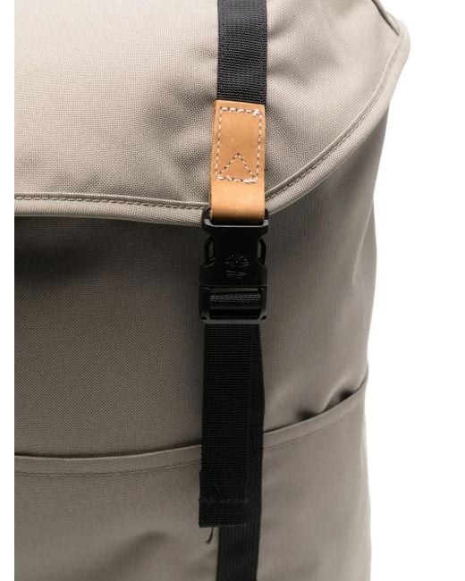 Timberland Black Fold-Over Buckle Backpack for men