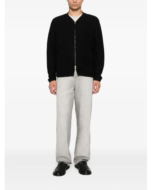 Universal Works Black Zip Bomber Jacket for men