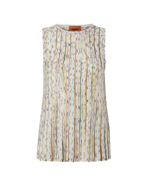 Missoni Natural Sequin-Embellished Round-Neck Top