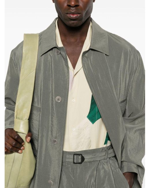 Lemaire Gray Four-Pockets Overshirt for men