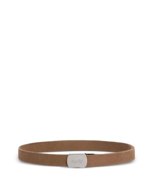 DSquared² White Logo-Plaque Belt for men