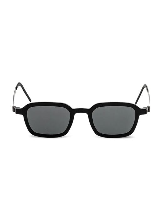Lindberg Black Rectangle-Frame Sunglasses