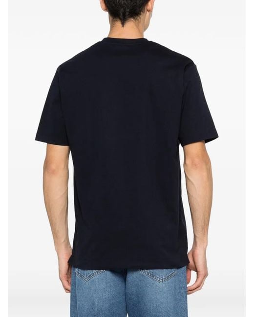 Mazzarelli Blue Round-Neck T-Shirt for men