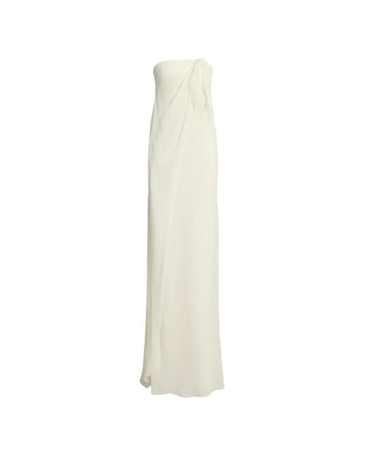 Polo Ralph Lauren White Brigitta Strapless Gown