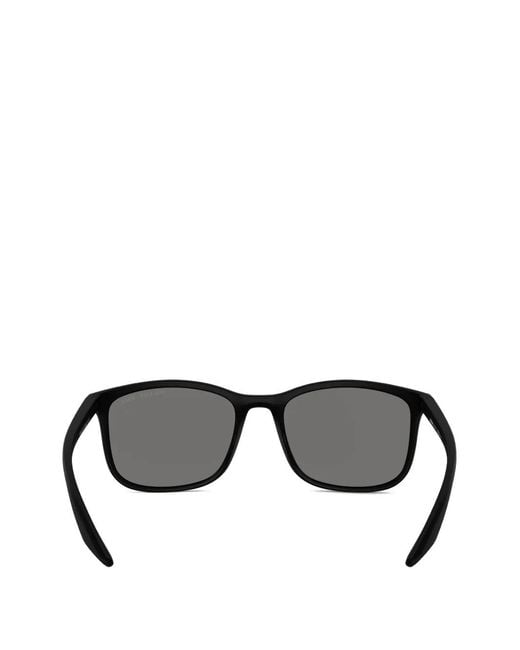 Prada Linea Rossa Gray Square-Frame Sunglasses