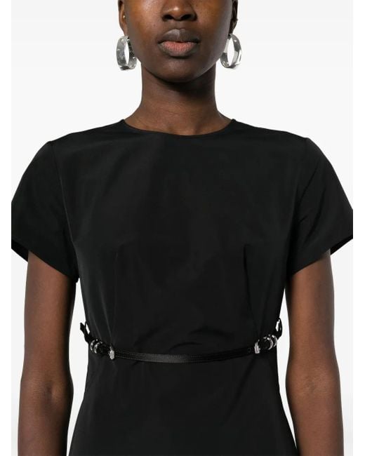 Givenchy Black Voyou Cotton Blend Mini Dress
