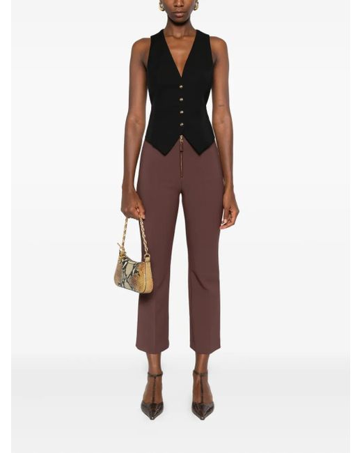 Elisabetta Franchi Black Button-Fastening Waistcoat