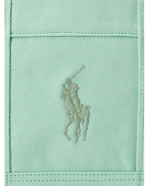 Polo Ralph Lauren Blue Sac Cabas À Broderies