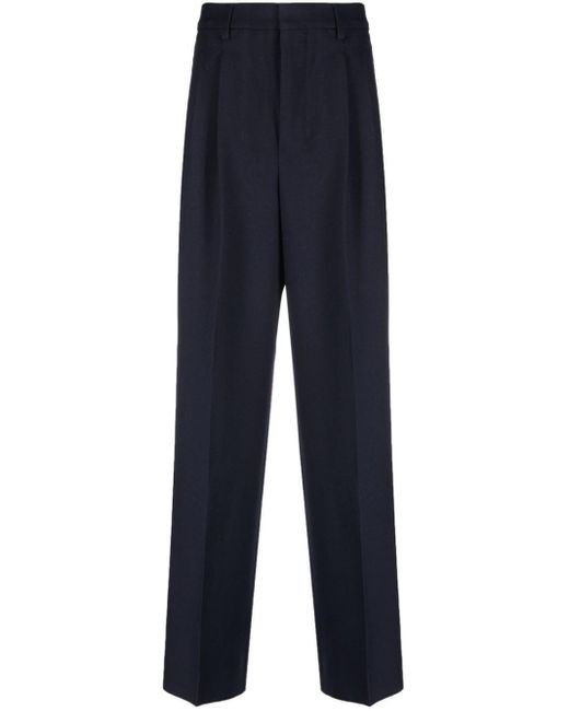 AMI Blue Straight-leg Tailored Trousers for men