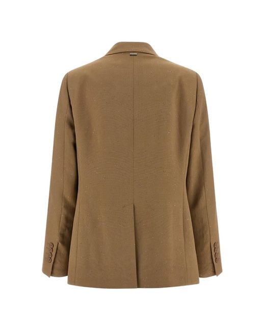Herno Brown Micro Sequin Blazer