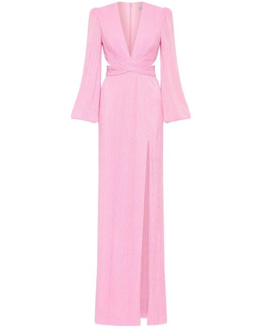 Rebecca Vallance Pink Amal Cut-out Gown