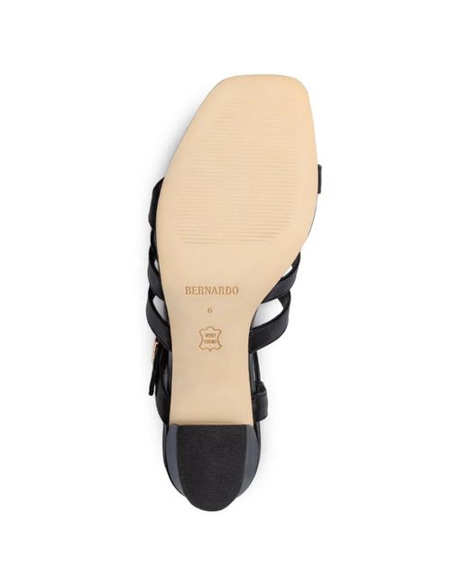 Bernardo White Novi Strappy Buckle Sandals