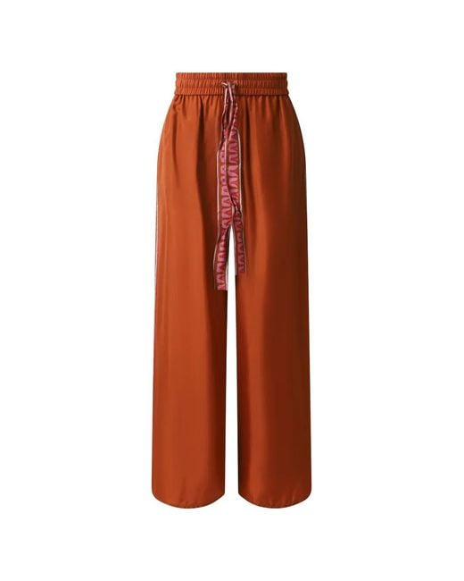 Zimmermann Brown Zig Zag Relaxed Trousers