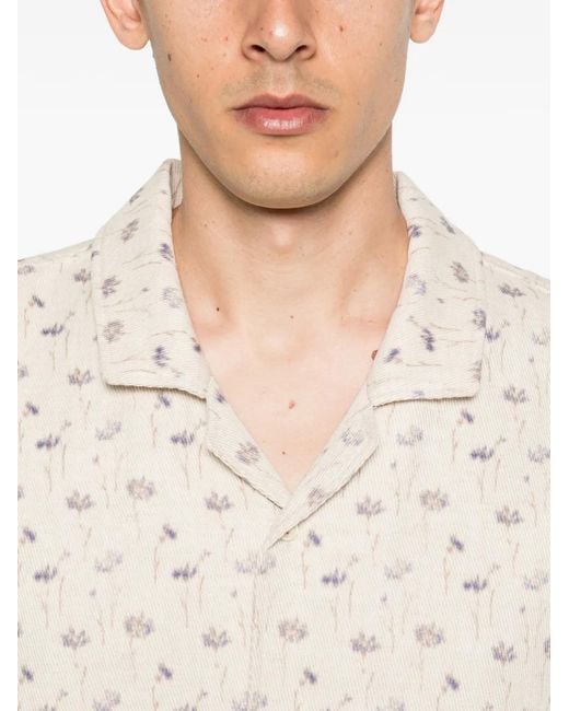 A Kind Of Guise White Salvi Floral Field Short-Sleeve Shirt for men