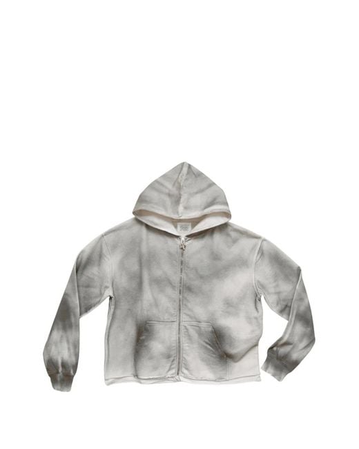 NORMFORM White Double-Layer Distressed Hoodie