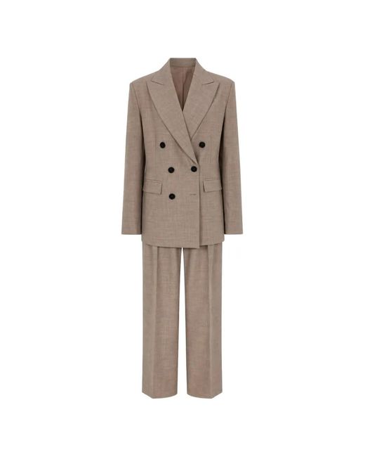 ROOM76 Natural Oslo Double-Breasted Straight-Leg Suit